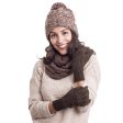 Winter Walk in Mahogany Hand-Knit 100% Alpaca Gloves in Mahogany from Peru Online