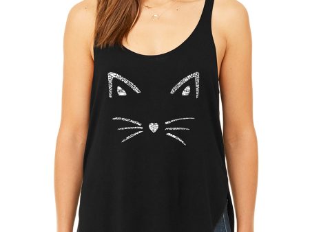 Whiskers  - Women s Premium Word Art Flowy Tank Top Sale