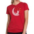 Cat Moon - Women s Premium Blend Word Art T-Shirt For Sale