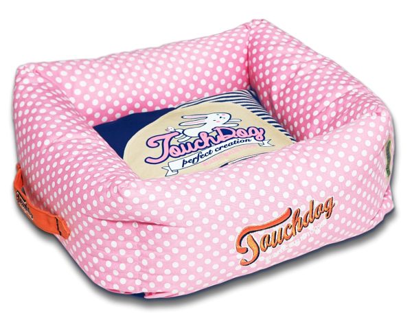 Touchdog® Polka-Striped Polo Easy-Wash Dog Bed For Cheap